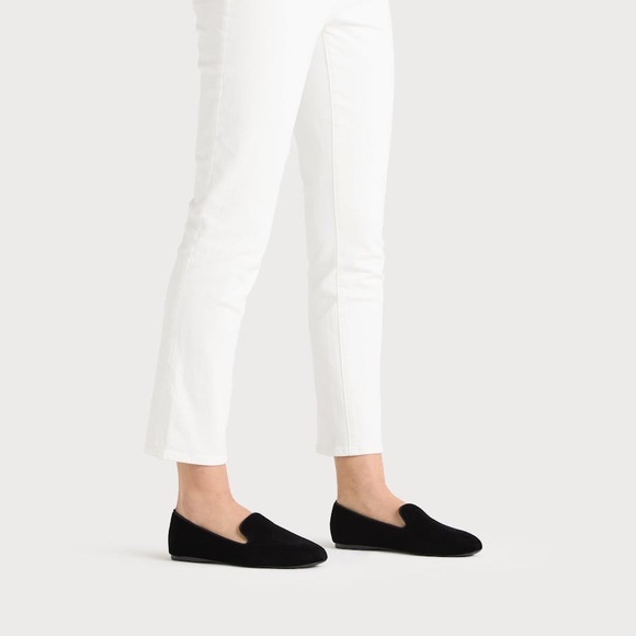 Birdies The Starling Crushed Black Velvet Slip on Flats - Picture 2 of 7